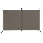 vidaXL Cloison de séparation 2 panneaux Anthracite 348x180 cm Tissu
