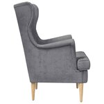 vidaXL Fauteuil Gris clair ARES