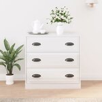 vidaXL Buffet blanc brillant 70x35 5x67 5 cm bois d'ingénierie