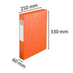Boite De Classement Cartobox Dos 60mm Carte Lustrée - A4 - Orange - X 10 - Exacompta