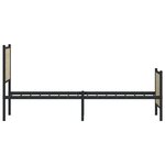 vidaXL Cadre de lit en métal sans matelas chêne sonoma 80x200 cm