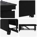vidaXL Canapé-lit Noir 67 x 194 x 38 cm Velours