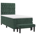 vidaXL Sommier à lattes de lit et matelas Vert foncé 80x200 cm Velours