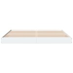 vidaXL Cadre de lit blanc 180x200 cm bois d'ingénierie