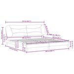 vidaXL Cadre de lit sans matelas Hvar noir et blanc 200x200 cm similicuir