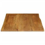 vidaXL Dessus de table 100x80x3 8 cm bord vivant bois massif manguier
