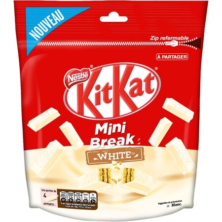 Nestlé Kit Kat Mini Break White104g (lot de 8)