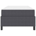 vidaXL Cadre de lit avec matelas Gris foncé 90 x 190 cm tissu