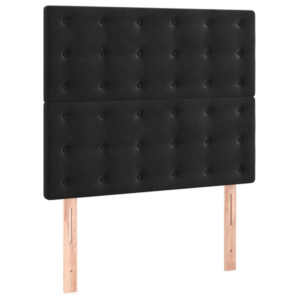 vidaXL Têtes de lit 2 Pièces Noir 90x5x78/88 cm Velours