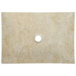 vidaXL Évier 50 x 35 x 12 cm Marbre Crème