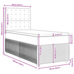 vidaXL Sommier à lattes de lit et matelas Gris clair 90x190 cm Velours