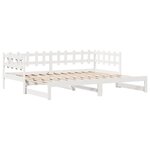vidaXL Lit de jour avec gigogne et tiroirs sans matelas blanc 90x190cm