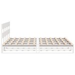 vidaXL Cadre de lit sans matelas blanc 200x200 cm bois massif de pin