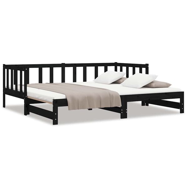 vidaXL Lit de jour et lit gigogne sans matelas 90x200 cm bois massif