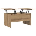 vidaXL Table basse chêne artisanal 80 x 50 5 x 42 5 cm