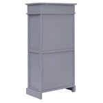 vidaXL Armoire à chaussures Gris 50 x 28 x 98 cm Bois de Paulownia