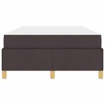 vidaXL Cadre de lit avec matelas Marron foncé 120 x 200 cm tissu