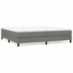 vidaXL Cadre de lit gris foncé 200x200 cm tissu
