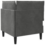 vidaXL Sofa avec rangement Gris foncé Velours