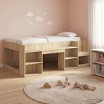vidaXL Cadre de lit pour enfants avec rangement Chêne Sonoma