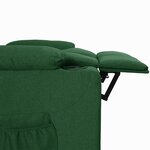 vidaXL Fauteuil inclinable Vert foncé Tissu