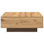 vidaXL Table basse chêne artisanal 80 x 80 x 31 cm Bois d'ingénierie