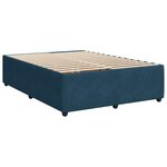 vidaXL Sommier à lattes de lit et matelas Bleu foncé 140x200cm Velours