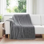 vidaXL plaid Gris foncé 200 x 150 cm 0.8 kg Polaire