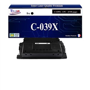 T3AZUR - Toner compatible avec Canon 039H (0288C001) pour Canon LBP351x LBP352x Noir - 25 000p