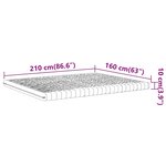 vidaXL Matelas en mousse blanc 160x210 cm 7 zones dureté 20 ILD