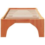 vidaXL Cadre de lit surélevé Marron 90 x 190 cm Bois massif en pin