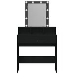 vidaXL Coiffeuse Chêne noir 80 x 41 x 144 5 cm Bois d'ingénierie