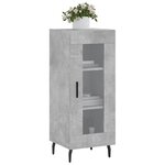 vidaXL Buffet Gris béton 34 5x34x90 cm Bois d'ingénierie