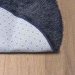 vidaXL Tapis shaggy à poils longs NAVARRA bleu marine 200x200 cm