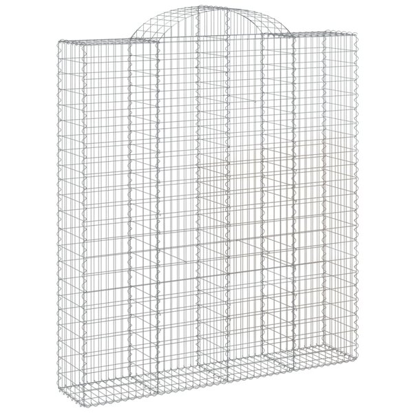 vidaXL Panier de gabions arqué 200x50x220/240 cm Fer galvanisé