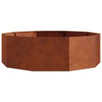 vidaXL Jardinière Rouillé 120 x 120 x 35 cm