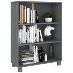 vidaXL Bibliothèque HAMAR Gris foncé 85x35x112 cm Bois de pin massif