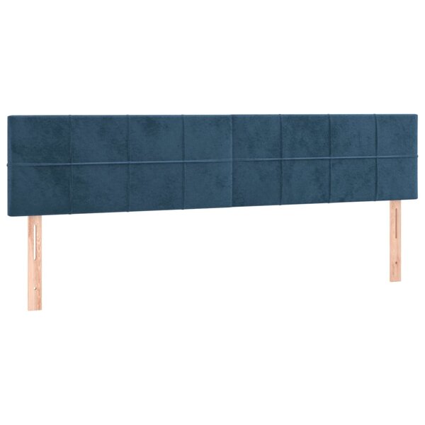 vidaXL Têtes de lit 2 Pièces Bleu foncé 90x5x78/88 cm Velours