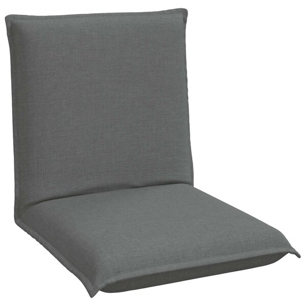 vidaXL Fauteuil de sol ajustable Gris foncé Tissu