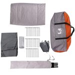 vidaXL Tente de camping à dôme 1 personne gris et orange imperméable