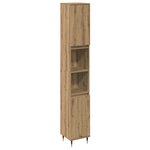 vidaXL Ensemble de mobilier de salle de bain 3 pièces en chêne artisan