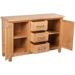 vidaXL Buffet avec 3 tiroirs 110 x 33 5 x 70 cm Bois de chêne massif