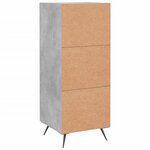 vidaXL Buffet Gris béton 34 5x34x90 cm Bois d'ingénierie