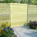 vidaXL Portail de jardin Bois de pin imprégné 125x100 cm