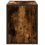 vidaXL Meuble TV chêne fumé 80x31x39 5 cm bois d'ingénierie et métal