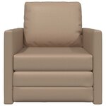 vidaXL Sofa Lit de Sol Cappuccino 74 x 77 x 81 cm Faux cuir