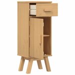 vidaXL Cabinet de salle de bain avec étagère Marron 35 x 30 x 90 cm