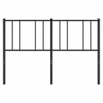 vidaXL Tête de lit métal noir 160 cm