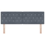vidaXL Tête de lit avec tête de lit Gris foncé 160 cm Cuir synthétique