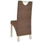 vidaXL Chaises à manger lot de 6 marron tissu